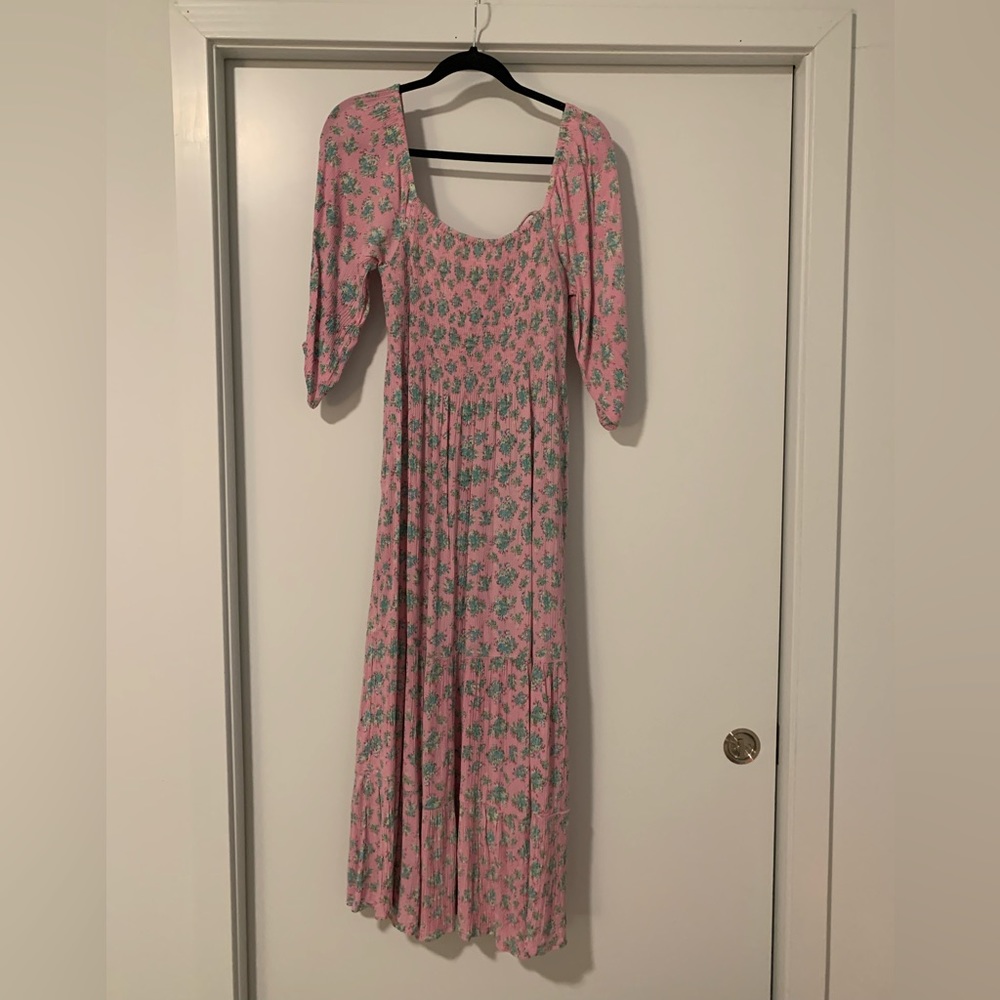 UO Lottie Lace-Up Midi dress